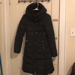 Size XS - Zara Down Anorak Puffer Parka Coat NAVY